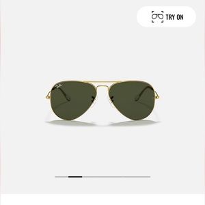 Ray-Ban RB3025 L0205 58-14 Classic Gold Aviator Unisex Sunglasses